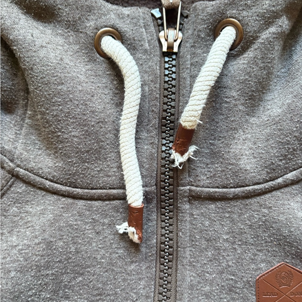 Cinch Brown Cowl Neck Hoodie - Picture 3 of 4